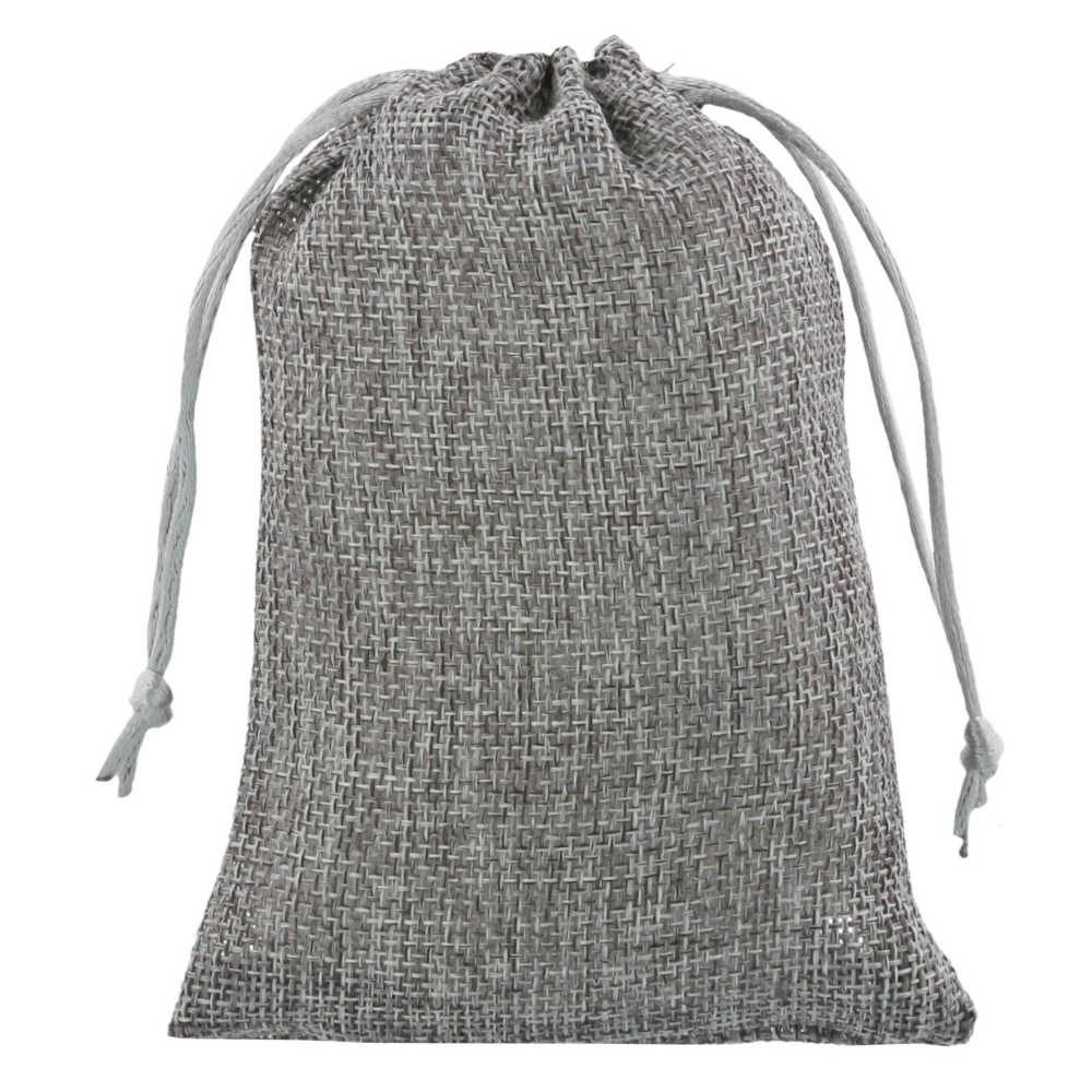 sachet toile de jute anthracite 10x15cm